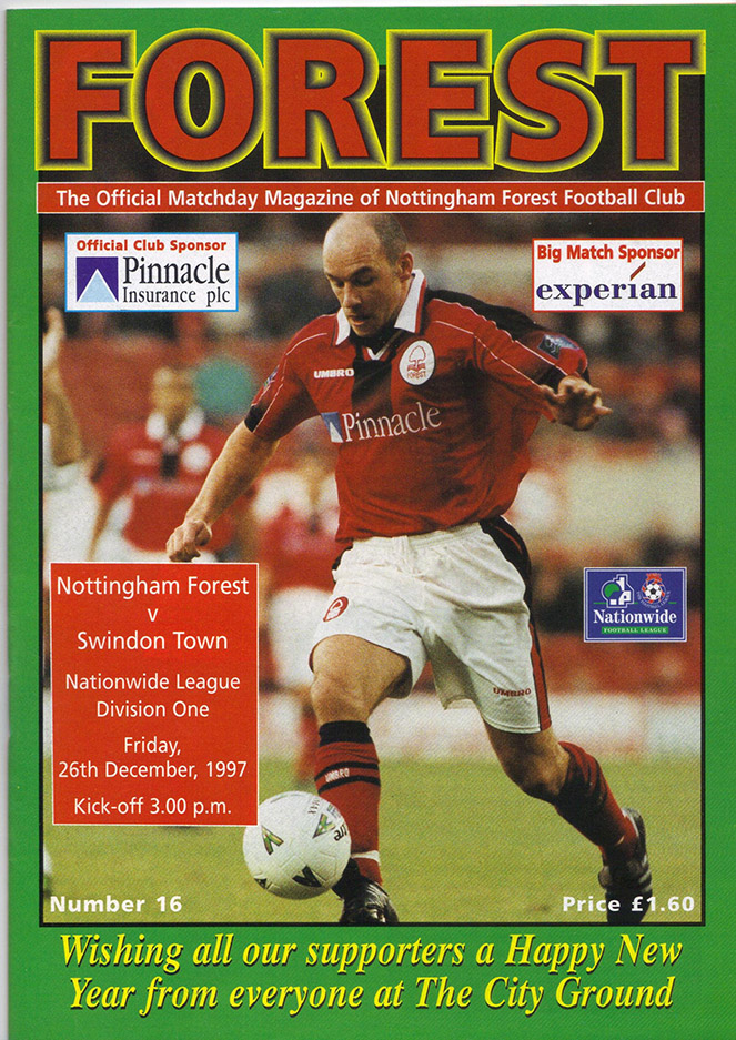 <b>Friday, December 26, 1997</b><br />vs. Nottingham Forest (Away)